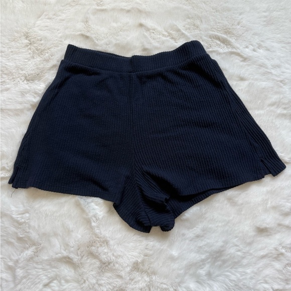 Abercrombie & Fitch Other - Abercrombie & Fitch Navy High Waist Ribbed Sleep Shorts